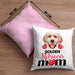 Golden Retriever Besitzer Mom Mama Kissen mit Füllung 40x40 Geschenk Lustiger Spruch Geschenkidee Golden Retriever Besitzerin (Grau) Rosa Trendation