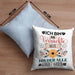 Nichte Kissen mit Füllung 40x40 Geschenk Lustiger Spruch Geschenkidee Ich Bin Die Verrückte Nichte Von Der Alle Geredet Haben (Grau) Blau Trendation