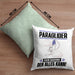 Paraglider Kissen mit Füllung 40x40 Geschenk für Paraglider Der Mann Der Alles Kann Geschenkidee zum Geburtstag (Grau) Grün Trendation