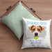 Jack Russell Besitzer Kissen mit Füllung 40x40 Geschenk Lustiger Spruch Geschenkidee Besitzerin Ich Bin Nicht toll Aber Mein Jack Russell Ist Es (Grau) Grün Trendation