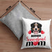 Berner Sennen Besitzer Mom Mama Kissen mit Füllung 40x40 Geschenk Lustiger Spruch Geschenkidee Berner Sennen Besitzerin (Grau) Grau Trendation