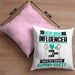 Influencer Kissen mit Füllung 40x40 Geschenk für Influencer Geburtstag Lustiger Spruch Was Ist Deine Superkraft (Grau) Rosa Trendation