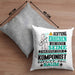Komponist Geschenk Kissen mit Füllung 40x40 Lustiger Spruch Erheben Sie Sich Der Komponist Betritt den Raum (Grau) Grau Trendation