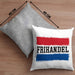 Frikandel Kissen mit Füllung 40x40 Geschenk Holländer Geschenkidee Holland Flagge Holland Urlaub Liebhaber (Grau) Grau Trendation