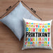 Praktikant Kissen mit Füllung 40x40 Geschenk Für Praktikanten Geschenkidee (Grau) Blau Trendation