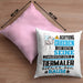 Tiermaler Geschenk Kissen mit Füllung 40x40 Lustiger Spruch Erheben Sie Sich Der Tiermaler Betritt den Raum (Grau) Rosa Trendation