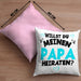 Heiratsantrag Kissen mit Füllung 40x40 Geschenk Lustiger Spruch Willst Du Meinen Papa Heiraten Geschenkidee Geburtstag (Grau) Rosa Trendation