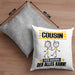 Cousin Kissen mit Füllung 40x40 Geschenk für Cousin Der Mann Der Alles Kann Geschenkidee zum Geburtstag (Grau) Grau Trendation