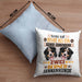 Berner Sennenhund Besitzer Kissen mit Füllung 40x40 Geschenk Lustiger Spruch Geschenkidee Was Ist Besser Als Ein Berner Sennenhund (Grau) Blau Trendation