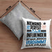 Influencer Geschenk Kissen mit Füllung 40x40 Lustige Geschenkidee für Influencer Geburtstag Niemand Ist Perfekt Aber Als Influencer Ist Man Nah Dran (Grau) Grau Trendation