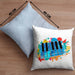 Keyboard Spieler Kissen mit Füllung 40x40 Geschenk für Keyboarder Musiker Band Geschenkidee Bunt (Grau) Blau Trendation