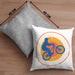 Moutainbike Geschenk Kissen mit Füllung 40x40 Mountainbiker Geschenkidee Kinder Männer Accessories Grafik MTB ler (Grau) Grau Trendation