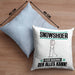 Snowshoer Kissen mit Füllung 40x40 Geschenk für Snowshoer Der Mann Der Alles Kann Geschenkidee zum Geburtstag (Grau) Blau Trendation