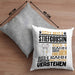 Stiefcousin Geschenk Kaffee-Kissen mit Füllung 40x40 Geschenkidee für Stiefcousin Ich Bin Stiefcousin Ich Kann Es Dir Erklären Jedoch Nicht Für Dich Verstehen Spruch Lustig (Grau) Grau Trendation