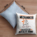 Mechaniker Kissen mit Füllung 40x40 Geschenk für Mechaniker Der Mann Der Alles Kann Geschenkidee zum Geburtstag (Grau) Blau Trendation