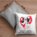Hundebesitzer Kissen mit Füllung 40x40 Geschenk Fellnasen machen mein Leben Komplett Geschenkidee Hunde Mama Frauchen Herrchen (Grau) Grau Trendation