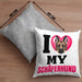Schäferhund Besitzerin Kissen mit Füllung 40x40 Geschenk Lustiger Spruch Geschenkidee I Love My Schäferhund (Grau) Grau Trendation
