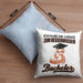 Bachelor Geschenk Abschluss Kissen mit Füllung 40x40 Spruch Master Abitur Abi Graduation Bestanden Prüfung Lizenz zum Besserwisser (Grau) Blau Trendation