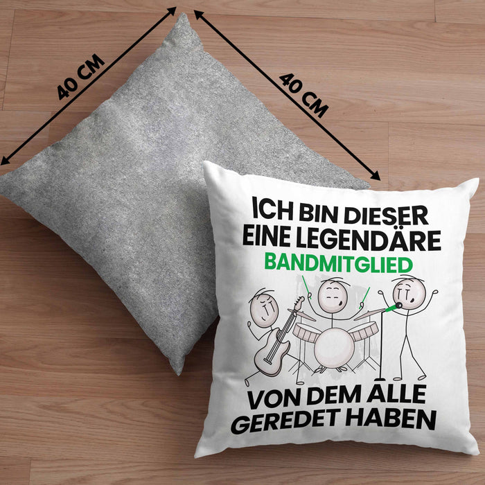 Bandmitglied Geschenk Kissen mit Füllung 40x40 Lustige Geschenkidee Geburtstag für Bandmitglied Ich Bin Dieser Legendäre Bandmitglied Von Dem Alle Geredet Haben (Grau) Grau Trendation