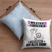 Wildtierforscher Kissen mit Füllung 40x40 Geschenk für Wildtierforscher Der Mann Der Alles Kann Geschenkidee zum Geburtstag (Grau) Blau Trendation