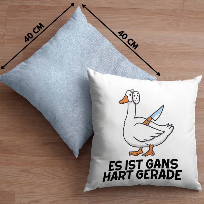 Dank Meme Kissen mit Füllung 40x40 Ganz Gans Besitzer Wortspiel Es Ist Gans Hart Gerade Geschenkidee Depressionen (Grau) Blau Trendation
