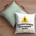 Lustige Kissen mit Füllung 40x40 "Hausaufgaben gefährden meine Gesundheit" Geschenk für Schüler (Grau) Grün Trendation