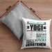Yogi Geschenk Kaffee-Kissen mit Füllung 40x40 Geschenkidee für Yogi Ich Bin Yogi Ich Kann Es Dir Erklären Jedoch Nicht Für Dich Verstehen Spruch Lustig (Grau) Grau Trendation