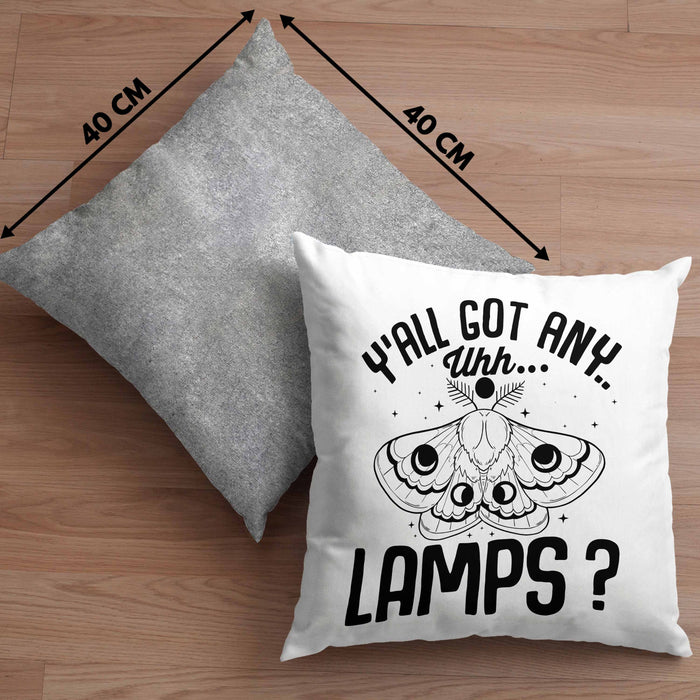 Dank Meme Kissen mit Füllung 40x40 Geschenk Y'all Got Any Lamps (Grau) Grau Trendation