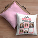Cocker Spaniel Besitzer Kissen mit Füllung 40x40 Geschenk Lustiger Spruch Geschenkidee Cocker Spaniel Tricks Bleib (Grau) Rosa Trendation