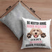 Golden Retriever Besitzer Kissen mit Füllung 40x40 Geschenk Lustiger Spruch Geschenkidee Besitzerin Golden Retriever Haben Personal (Grau) Grau Trendation