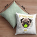 Mops Besitzer Kissen mit Füllung 40x40 Geschenk Lustiger Spruch Geschenkidee Besitzerin Ich Bin Nicht toll Aber Mein Mops Ist Es (Grau) Grün Trendation