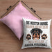 Rottweiler Besitzer Kissen mit Füllung 40x40 Geschenk Lustiger Spruch Geschenkidee Besitzerin Rottweiler Haben Personal (Grau) Rosa Trendation