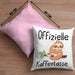 Offizielle Geschenk Kaffeetrinker Geschenkidee Kaffee-Kissen mit Füllung 40x40 (Grau) Rosa Trendation