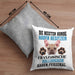 Französische Bulldogge Besitzer Kissen mit Füllung 40x40 Geschenk Lustiger Spruch Geschenkidee Besitzerin Französische Bulldogge Haben Personal (Grau) Grau Trendation