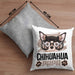 Chihuahua Papa Besitzer Kissen mit Füllung 40x40 Geschenk Lustiger Spruch Geschenkidee Chihuahua Liebhaber (Grau) Grau Trendation