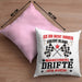 Driften Geschenk Kissen mit Füllung 40x40 Ich Bin Nicht immer Schlecht Gelaunt Auto Driften (Grau) Rosa Trendation