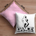 Lustige Tänzer Kissen mit Füllung 40x40 Geschenk für Tänzer und Tänzerinnen "Dance" (Grau) Rosa Trendation