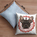 Boxer Hunde Kissen mit Füllung 40x40 Geschenk Hundebesitzerin Boxer Frauchen Herrchen Geschenkidee Kaffee-Kissen mit Füllung 40x40 Limited Edition (Grau) Blau Trendation