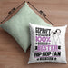 Hip-Hop-Fan Geschenk Lustiger Spruch für Hip-Hop-Fan Geschenkidee Bester Hip-Hop-Fan Der WeltKissen mit Füllung 40x40 (Grau) Grün Trendation