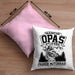 Motorrad Opa Kissen mit Füllung 40x40 Geschenk Echte Opas Fahren Motorrad Geschenkidee Vatertag Opa Biker (Grau) Rosa Trendation