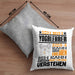 Yogalehrer Geschenk Kaffee-Kissen mit Füllung 40x40 Geschenkidee für Yogalehrer Ich Bin Yogalehrer Ich Kann Es Dir Erklären Jedoch Nicht Für Dich Verstehen Spruch Lustig (Grau) Grau Trendation