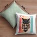 Schäferhund Besitzer Kissen mit Füllung 40x40 Geschenk Lustiger Spruch Geschenkidee Retro Vinatge Schäferhund (Grau) Grün Trendation