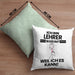 Lehrer Geschenk Kissen mit Füllung 40x40 Lustiger Spruch Ich Bin Lehrer Warum Weil Ich Es Kann Geschenkidee Bester Lehrer Geburtstag (Grau) Grün Trendation