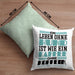 Hundebesitzer Kissen mit Füllung 40x40 Geschenk Leben Ohne Hund Wie Kaffee Ohne Koffein Geschenkidee Hunde Mama Frauchen Herrchen (Grau) Grün Trendation