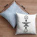 Schmied Kissen mit Füllung 40x40 Geschenk für Metallbauer Lustige Geschenkidee :( + Schmied = :) (Grau) Blau Trendation