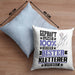 Kletterer Geschenk Lustiger Spruch für Kletterer Geschenkidee Bester Kletterer Der WeltKissen mit Füllung 40x40 (Grau) Blau Trendation