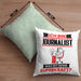 Journalist Kissen mit Füllung 40x40 Geschenk für Journalist Geburtstag Lustiger Spruch Was Ist Deine Superkraft (Grau) Grün Trendation