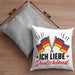 Ich Liebe Deutschland Kissen mit Füllung 40x40 Geschenk Geschenkidee Flagge (Grau) Grau Trendation