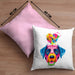 Labrador Herz Farbe Besitzer Kissen mit Füllung 40x40 Geschenk Lustiger Spruch Geschenkidee Labrador Liebhaber (Grau) Rosa Trendation
