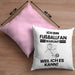 Fußballfan Geschenk Kissen mit Füllung 40x40 Lustiger Spruch Ich Bin Fußballfan Warum Weil Ich Es Kann Geschenkidee Bester Fußballfan Geburtstag (Grau) Rosa Trendation